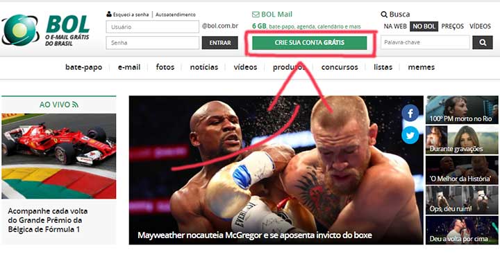 Como cadastrar ou criar uma conta do BOL Mail - MundoContas
