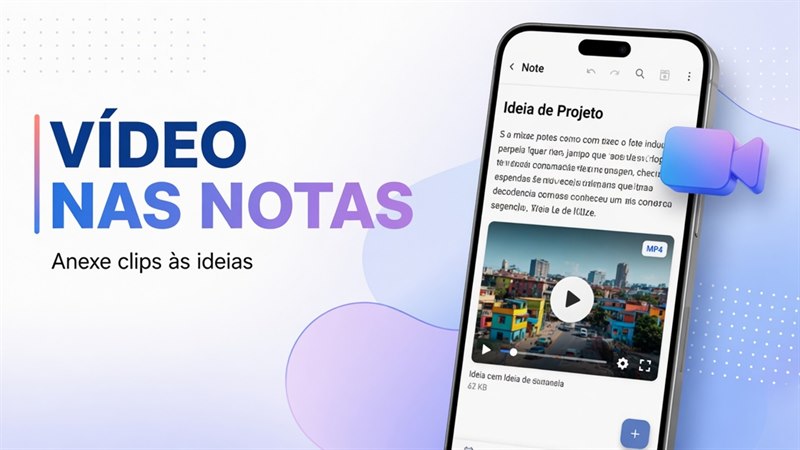 Como anexar vÃdeo a uma nota no DicaNote
