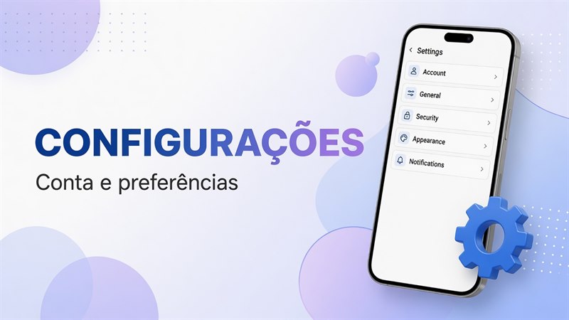 Configurações e conta no DicaNote: o que cada seção faz