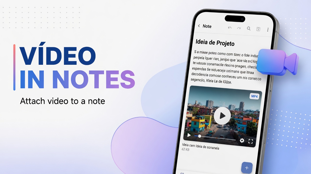 How to attach video to a note in DicaNote