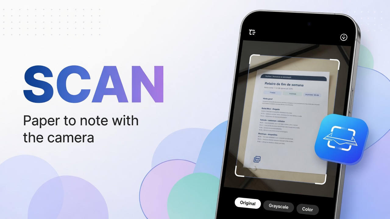 How to scan a document in DicaNote