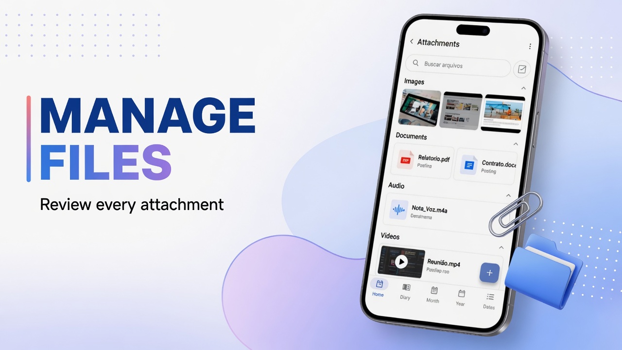 How to manage all attachments in DicaNote