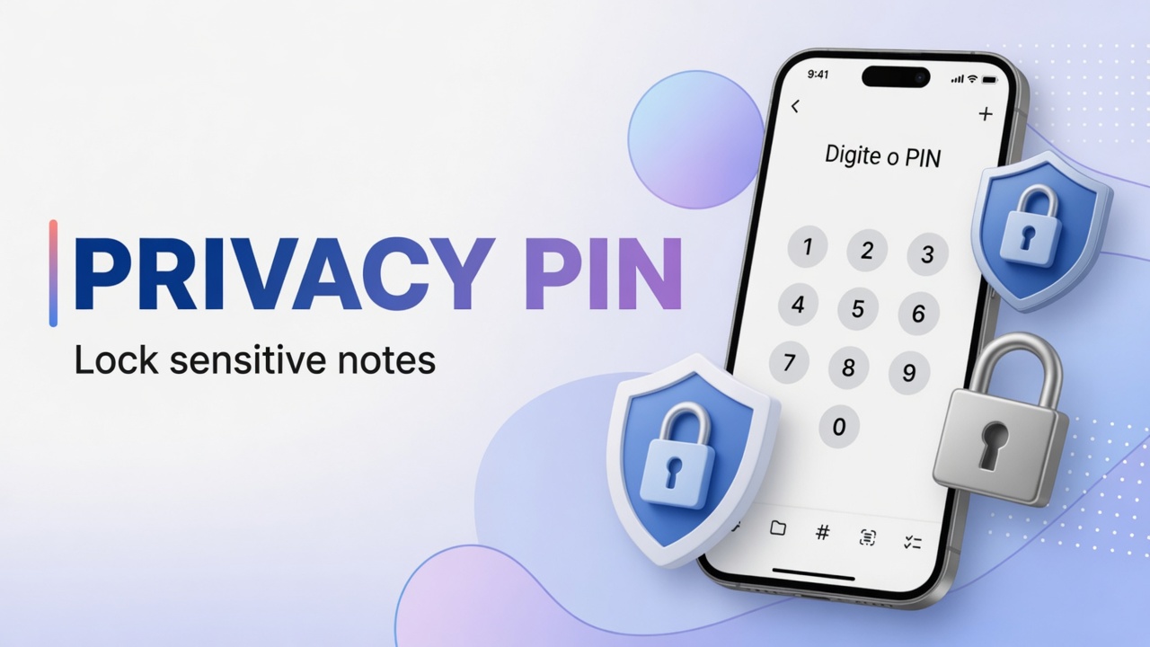 How to set up Privacy PIN and protect notes in DicaNote