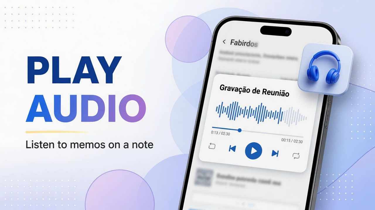 How to play attached audio in DicaNote