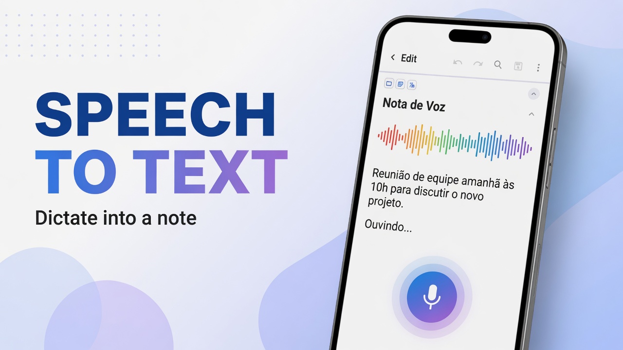 How to use Speech to text in DicaNote