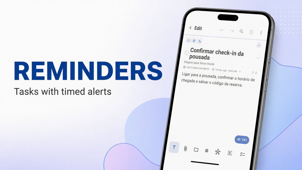 How to create tasks and reminders in DicaNote