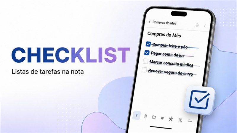 Como usar a lista de tarefas (checklist) no DicaNote
