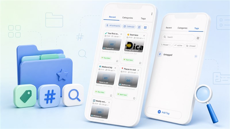 Como organizar notas no DicaNote com categorias e etiquetas
