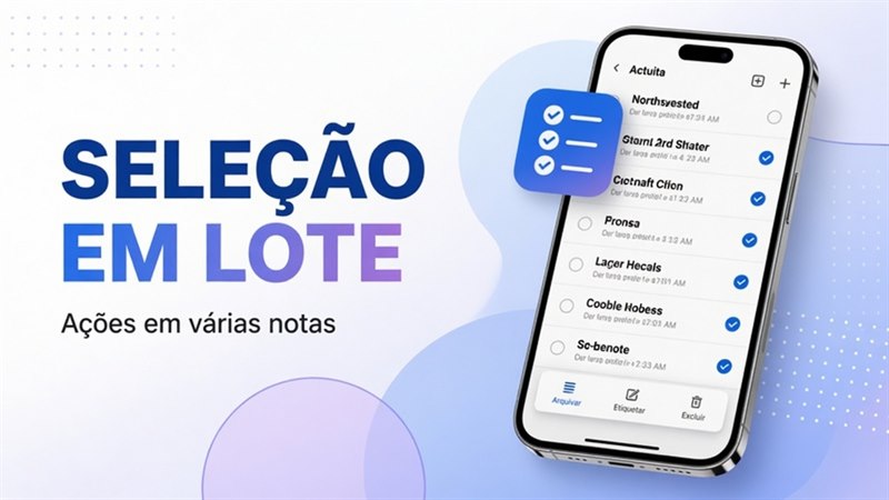 Como selecionar vÃ¡rias notas e usar aÃ§Ãµes em lote no DicaNote