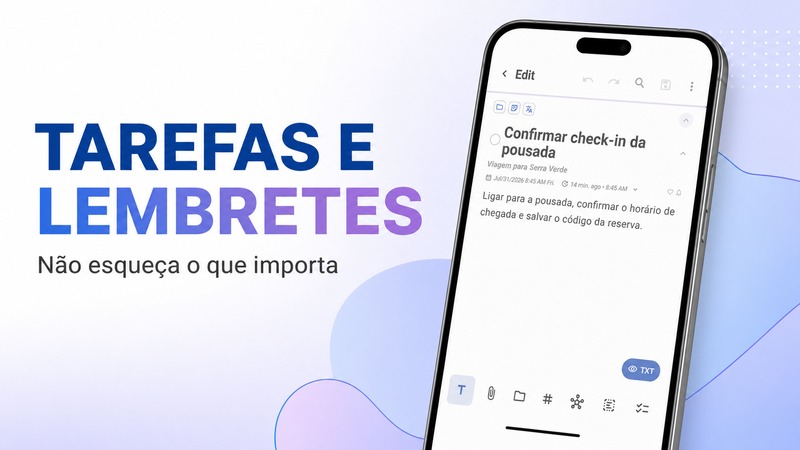 Como criar tarefas e lembretes no DicaNote