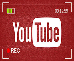 Tela de tv com logo do youtube