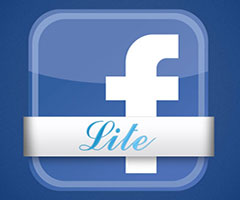 Logo do Facebook lite Aplicativo azul