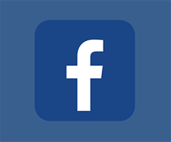 Facebook Logo com Fundo Azul