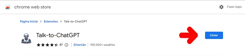Instalando Talk-to-ChatGPT no Chrome