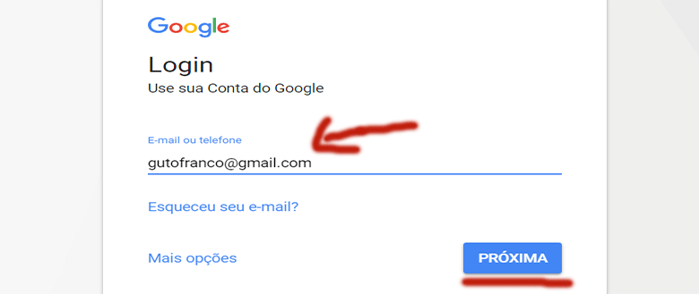 Gmail entrar conta