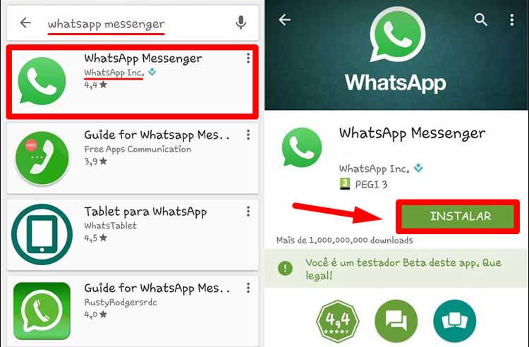 Site oficial para baixar e e instalar Whatsapp